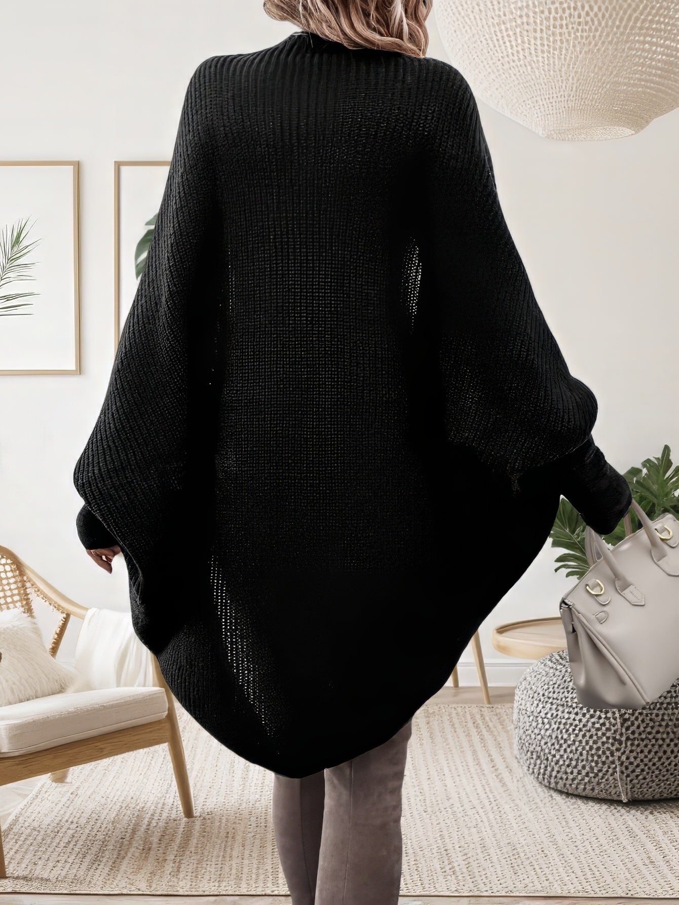 Women's Casual Batwing Sleeve Knitted Cardigan