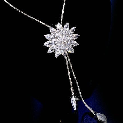 Snowflake sweater chain of zircon from Japan and South Korea