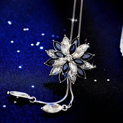 Snowflake sweater chain of zircon from Japan and South Korea