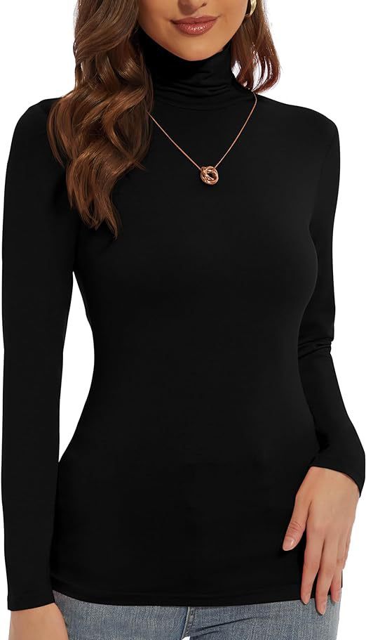 Women's Base Shirt Slim-fit Turtleneck Elegant Graceful