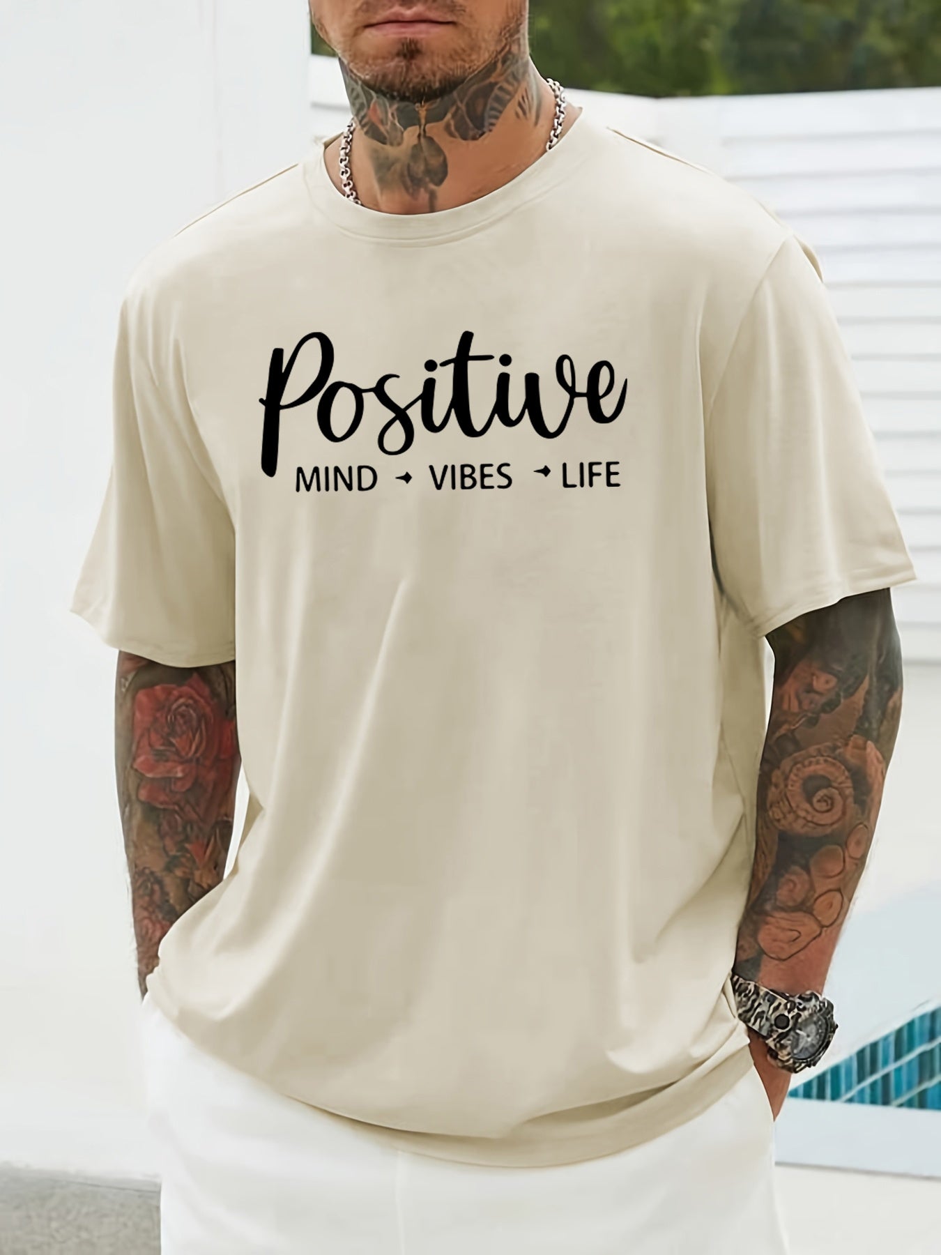 Men's T-shirt, Front Printed T-shirt, Summer, Spring, Autumn Casual Short Sleeved T-shirt, Top As A Gift