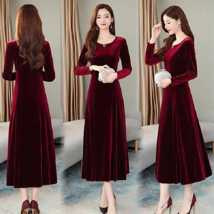 Plus Size Slimming Youthful-looking Temperament Female Dress