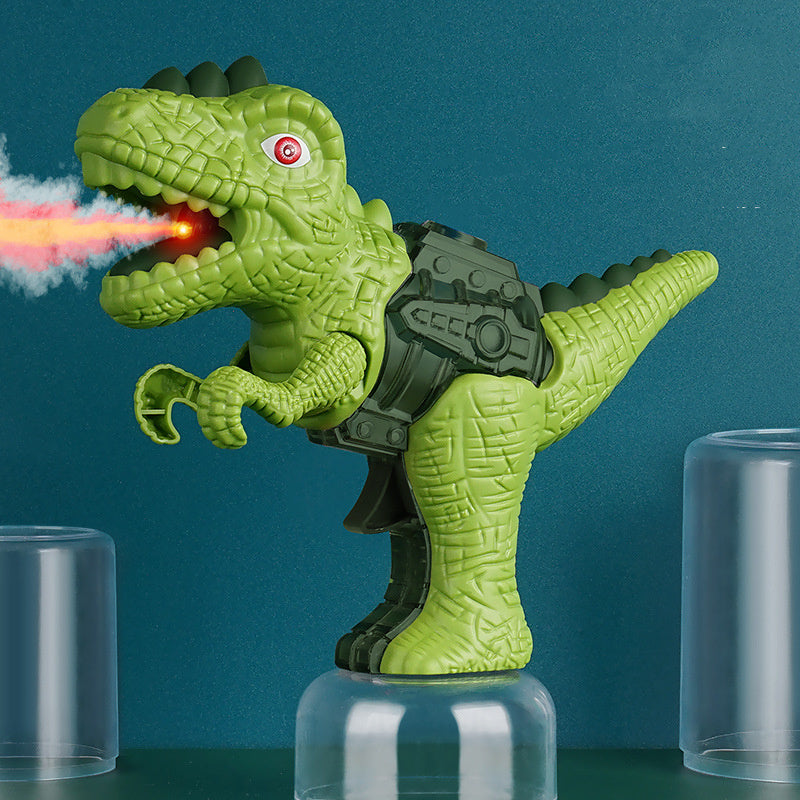 Dinosaur Sound Fire Spray Gun Tyrannosaurus Rex Triceratops Sound Light Summer Outdoor Disinfection Safe Gun Kids Toy Portable