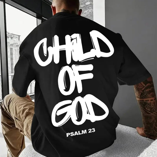 PSALM 23 Printed T-shirt, Men's T-shirt, Summer Casual Short Sleeved T-shirt