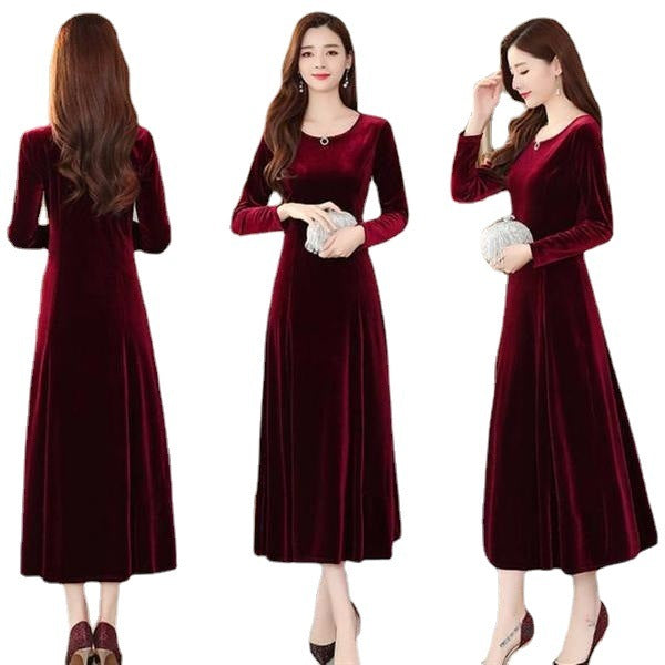 Plus Size Slimming Youthful-looking Temperament Female Dress