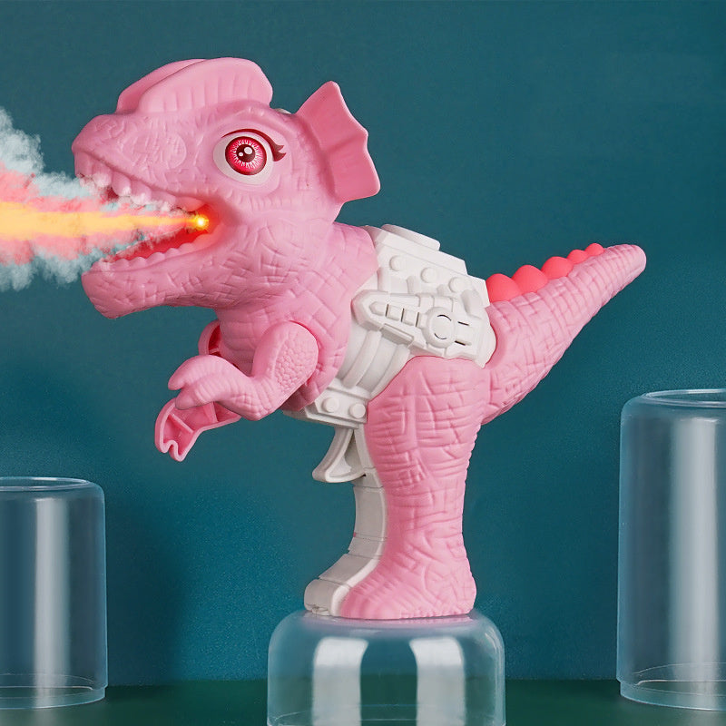 Dinosaur Sound Fire Spray Gun Tyrannosaurus Rex Triceratops Sound Light Summer Outdoor Disinfection Safe Gun Kids Toy Portable