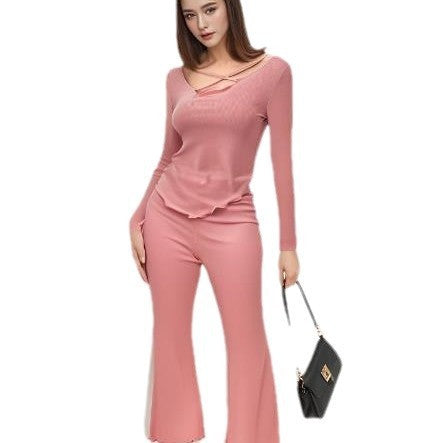 Solid Color Homewear Pajamas Suit