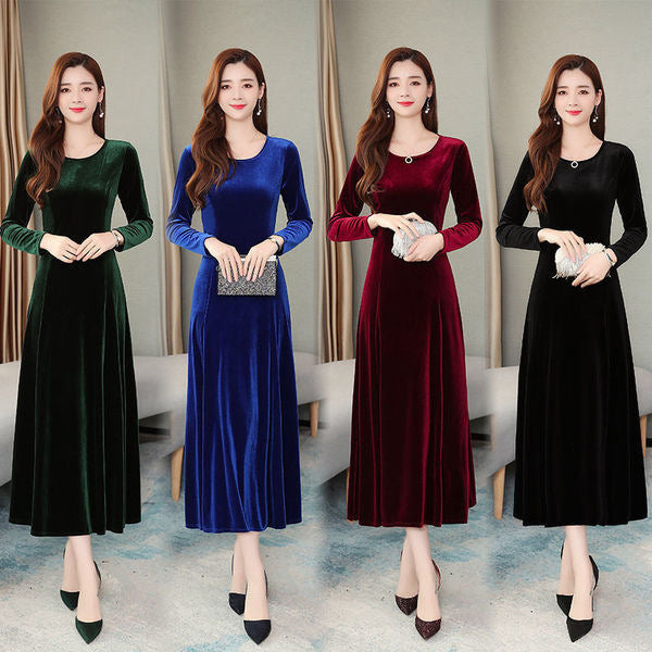 Plus Size Slimming Youthful-looking Temperament Female Dress