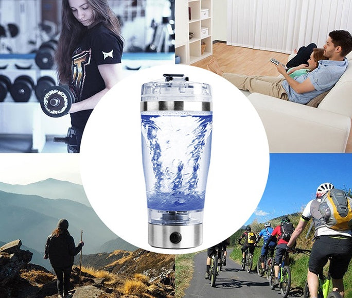 Electric Protein Shake Stirrer USB Shake Bottle Milk Coffee Blender Kettle Sports And Fitness Charging Electric Shaker Cup